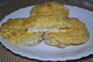 Филе куриное с ананасом под сыром в духовке рецепт
