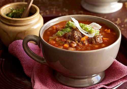 Рецепт супа с фасолью и мясом