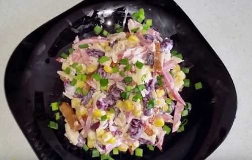 Салат с консервированной фасолью рецепт